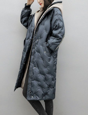 Bequemer Wintermantel Modern Lässig