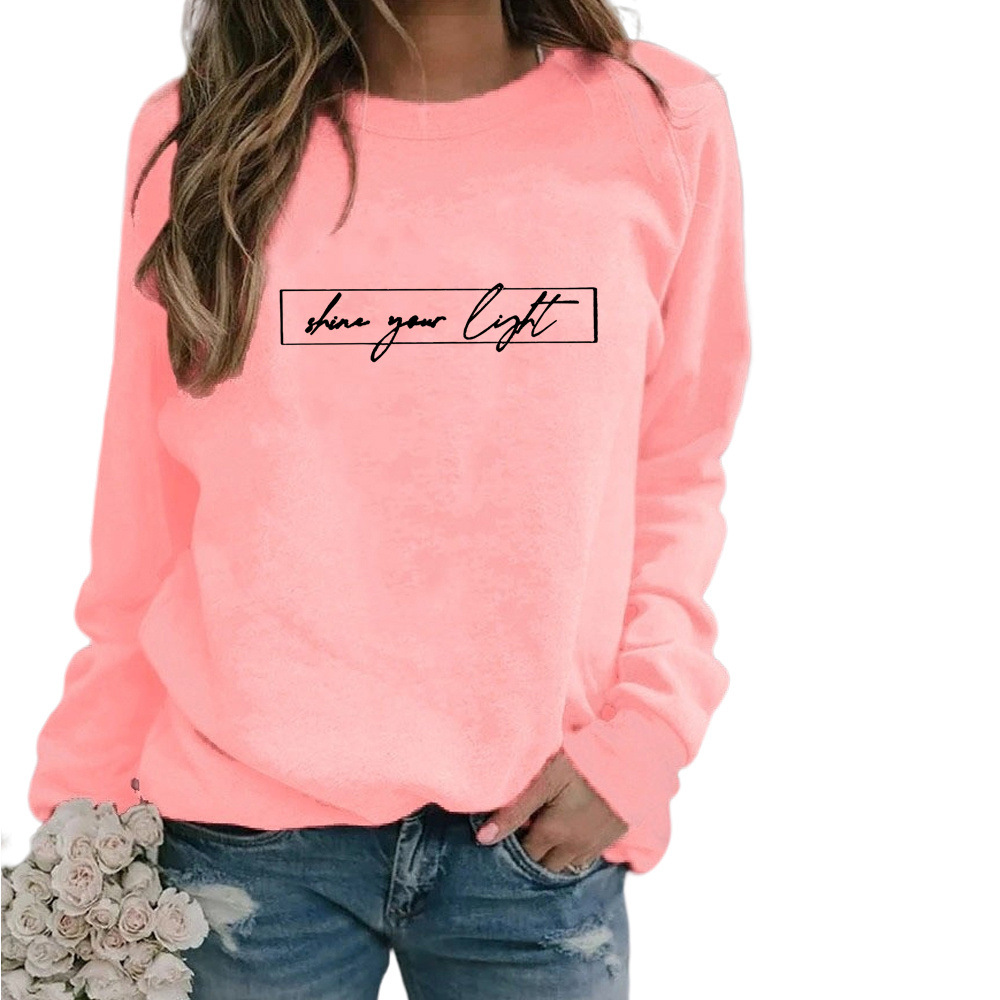 Kleidung für Frauen | Mode Sweatshirt Mit Motivationsaufdruck