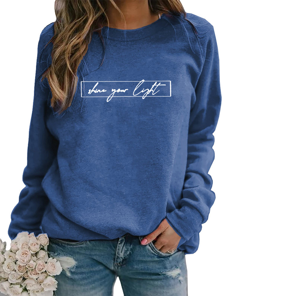 Kleidung für Frauen | Mode Sweatshirt Mit Motivationsaufdruck