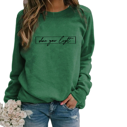 Kleidung für Frauen | Mode Sweatshirt Mit Motivationsaufdruck