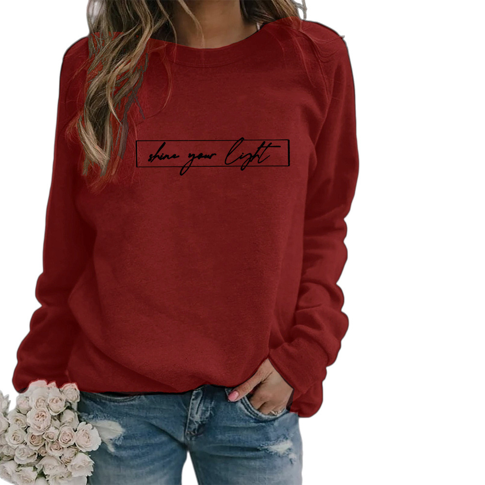 Kleidung für Frauen | Mode Sweatshirt Mit Motivationsaufdruck