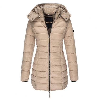 Damen Winterjacke Slimfit Kapuze Wärme & Stil