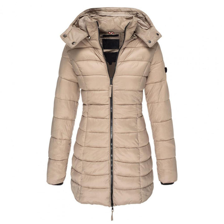 Damen Winterjacke Slimfit Kapuze Wärme &amp; Stil