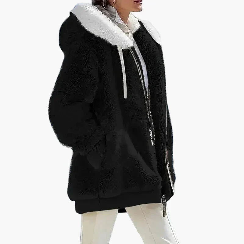 Stylische Winterjacke Streifenmuster