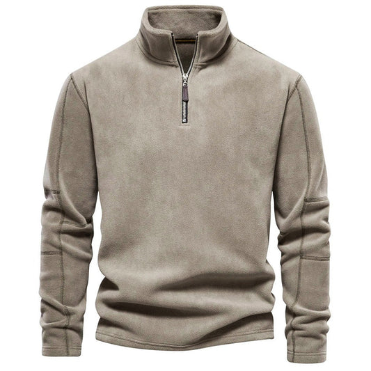 Herren Fleecepullover Warm Halbzipper - IdealeKleiden