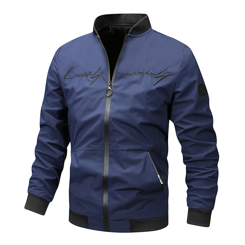 Stylische Herren Bomberjacke mit Monogramm Stickerei