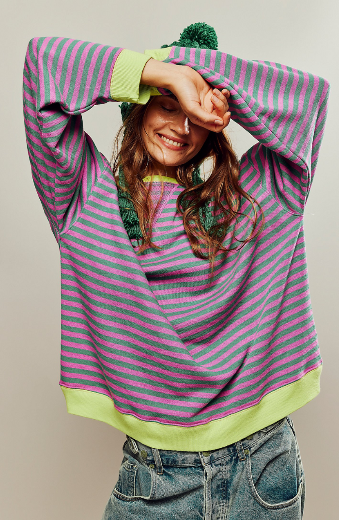 Bequemes Streifen Sweatshirt Soft und Stilvoll für Entspannung