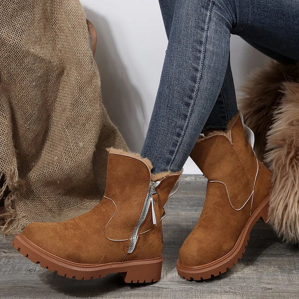 Damen Winterstiefel Plateau Fell-lined Warm