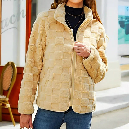 Herbst Fleecejacke Damen Warm Bequem