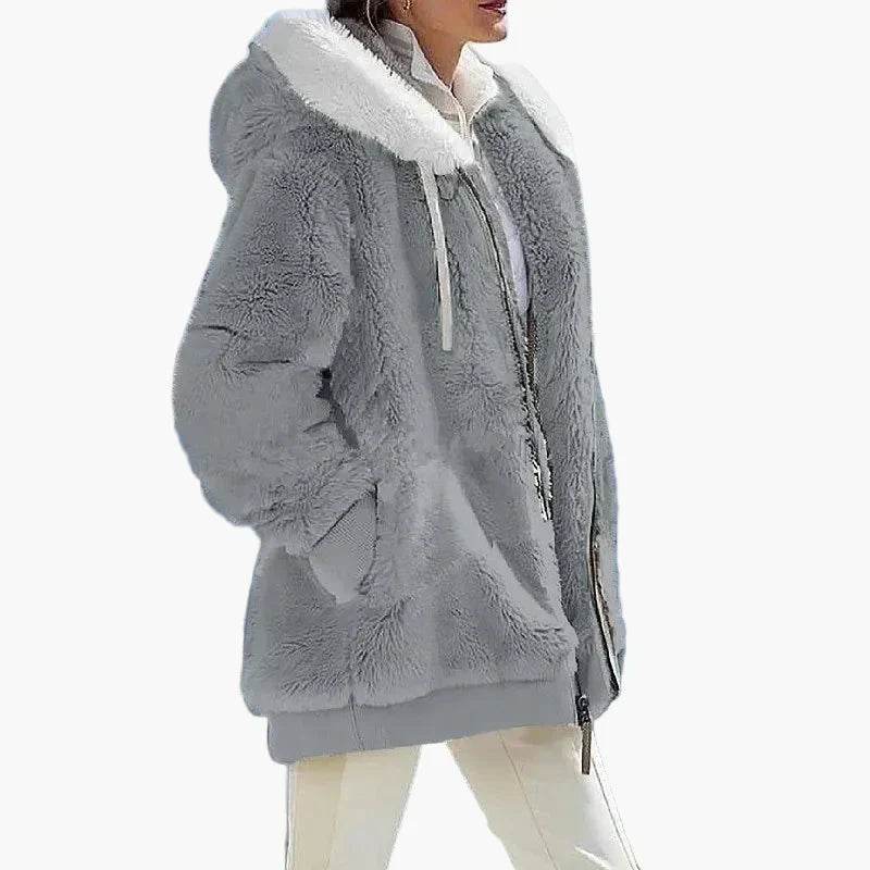Stylische Winterjacke Streifenmuster