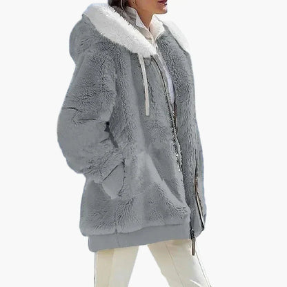 Stylische Winterjacke Streifenmuster