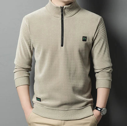 Alpaka Fleece Pullover Weich Halbzipper - IdealeKleiden