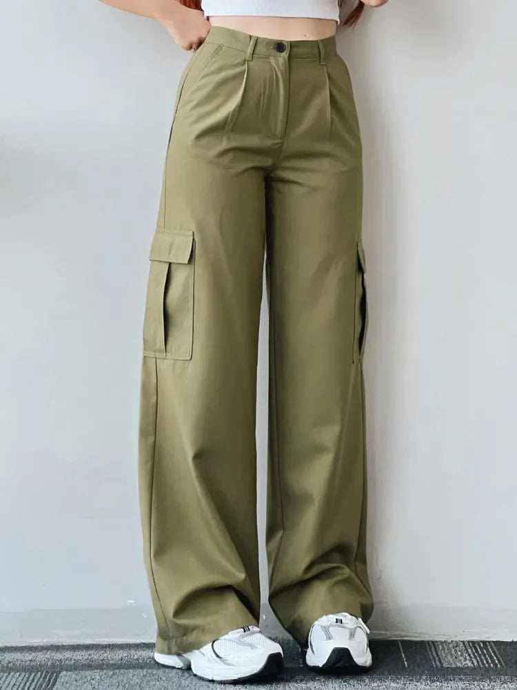 Modische Cargohose Damen Bequem Mit Taschen