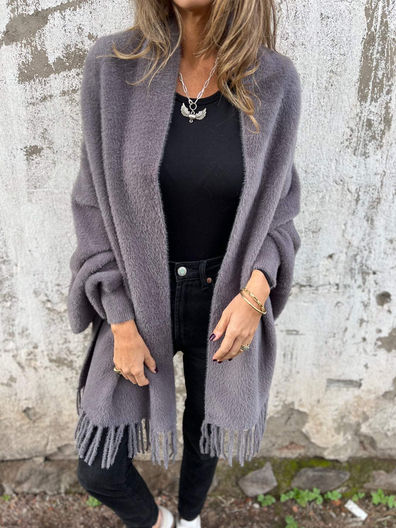 Damen Winterjacke Lang Schwarz - IdealeKleiden