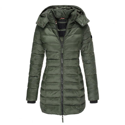 Damen Winterjacke Slimfit Kapuze Wärme & Stil