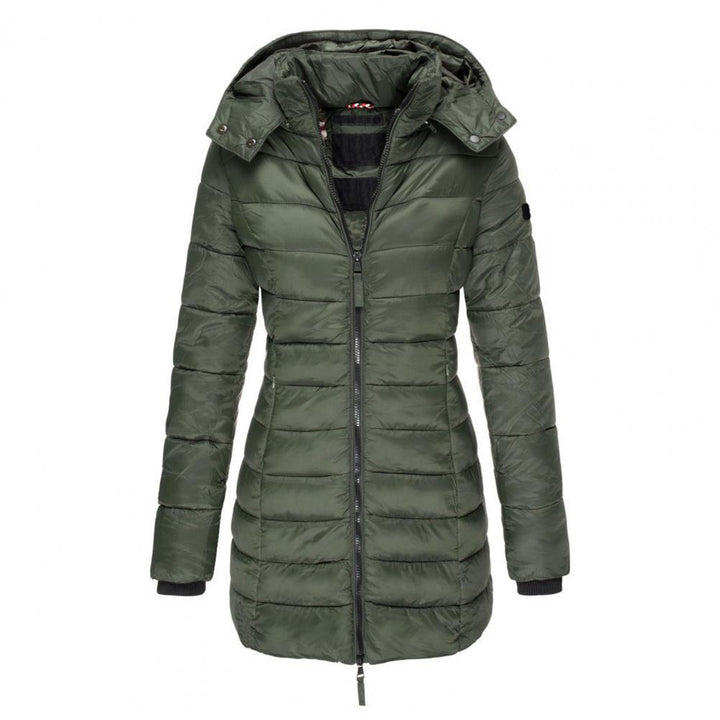 Damen Winterjacke Slimfit Kapuze Wärme &amp; Stil