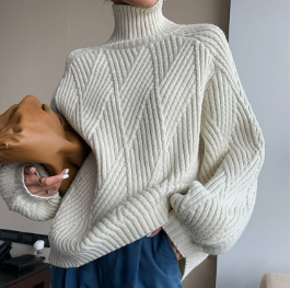 Weicher Oversized Rollkragenpullover Winter