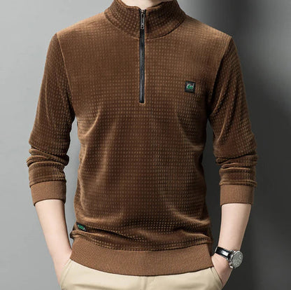 Alpaka Fleece Pullover Weich Halbzipper
