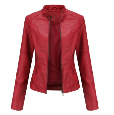 Klassische Lederjacke Echtes Leder Stilvoll Zeitlos