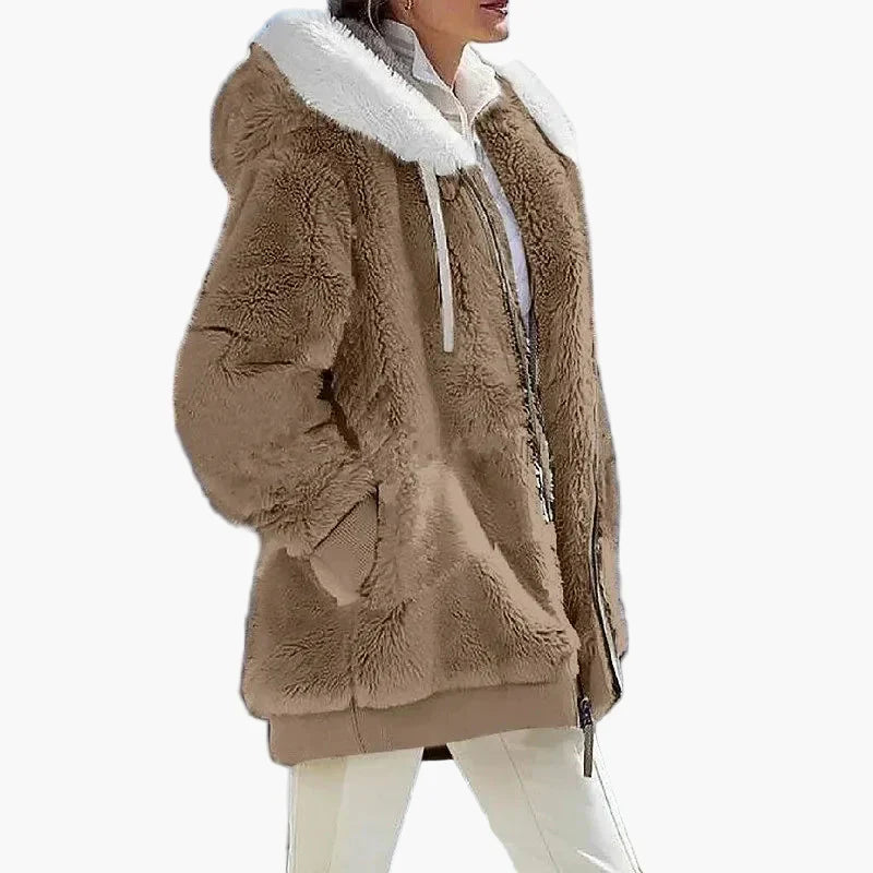 Stylische Winterjacke Streifenmuster
