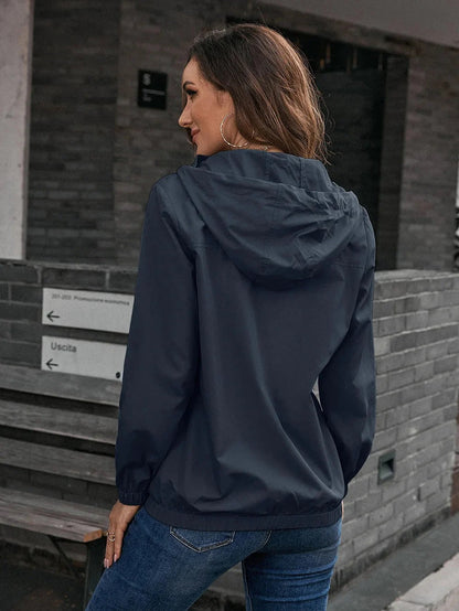 Frauen Kapuzenjacke Herbst Winter - IdealeKleiden