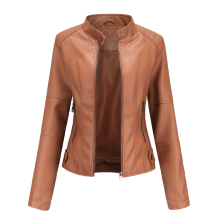 Klassische Lederjacke Echtes Leder Stilvoll Zeitlos