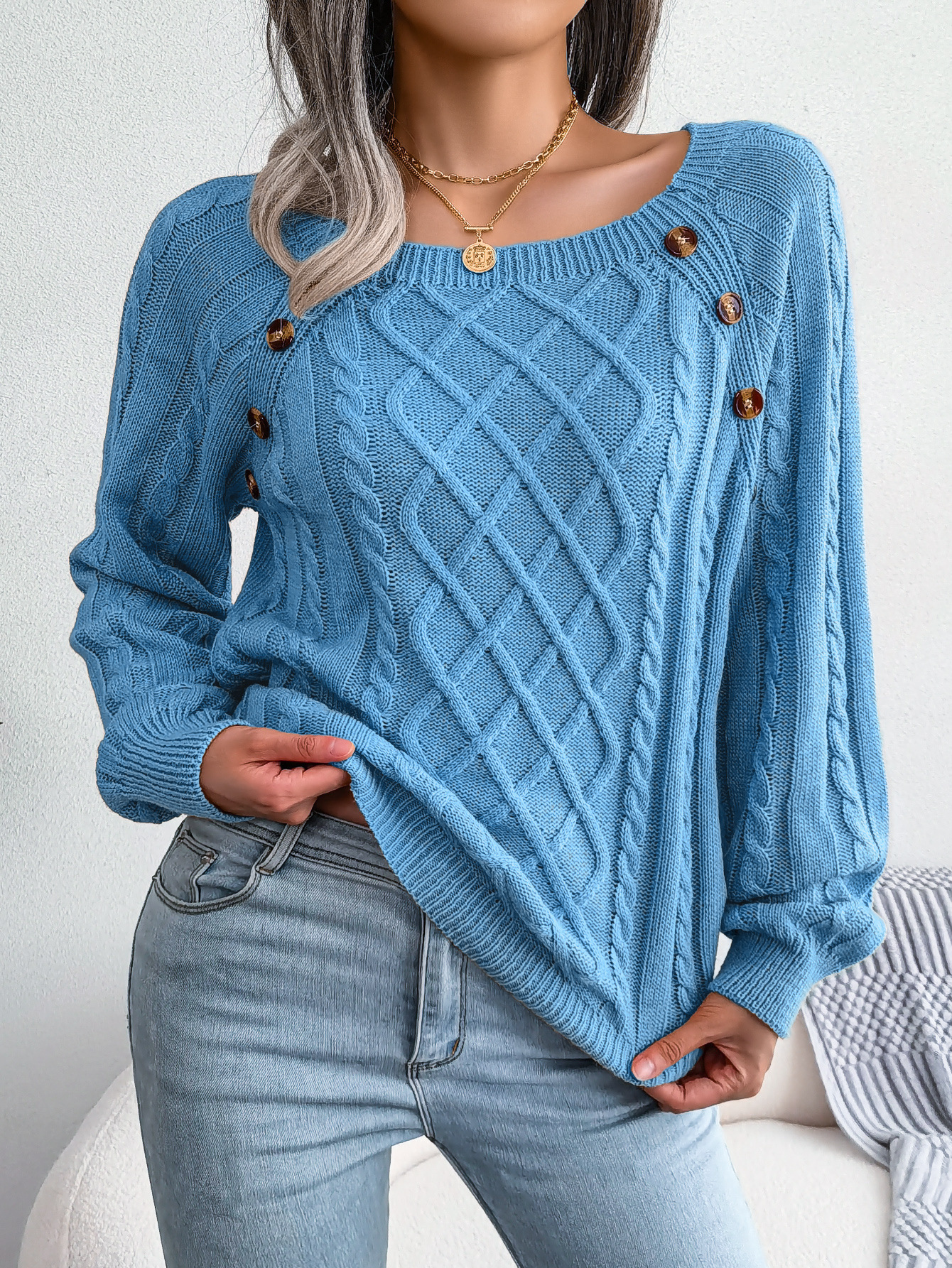 Klassischer Gemütlicher Pullover → Bequemer Winterpullover Soft