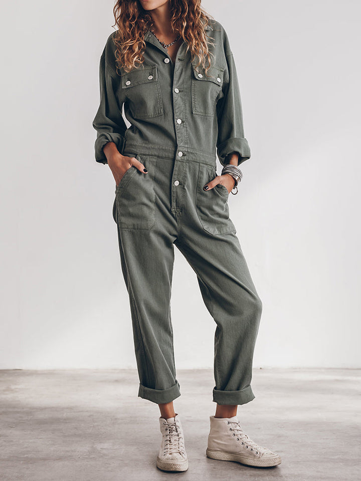 Praktische Damen-Overall mit Langen Ärmeln und Taschen