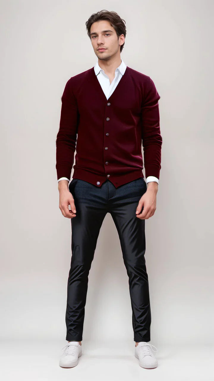 Herren Cardigan Weich Soft Alltag - IdealeKleiden