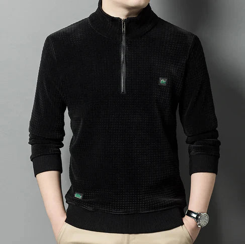 Alpaka Fleece Pullover Weich Halbzipper