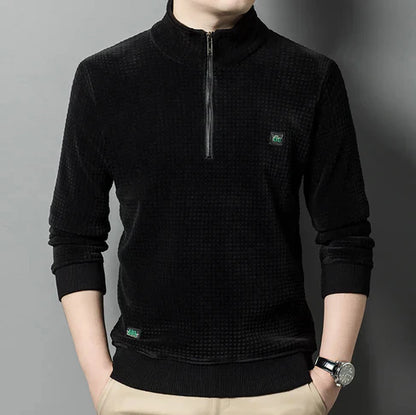 Alpaka Fleece Pullover Weich Halbzipper