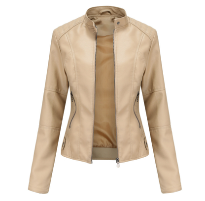Klassische Lederjacke Echtes Leder Stilvoll Zeitlos