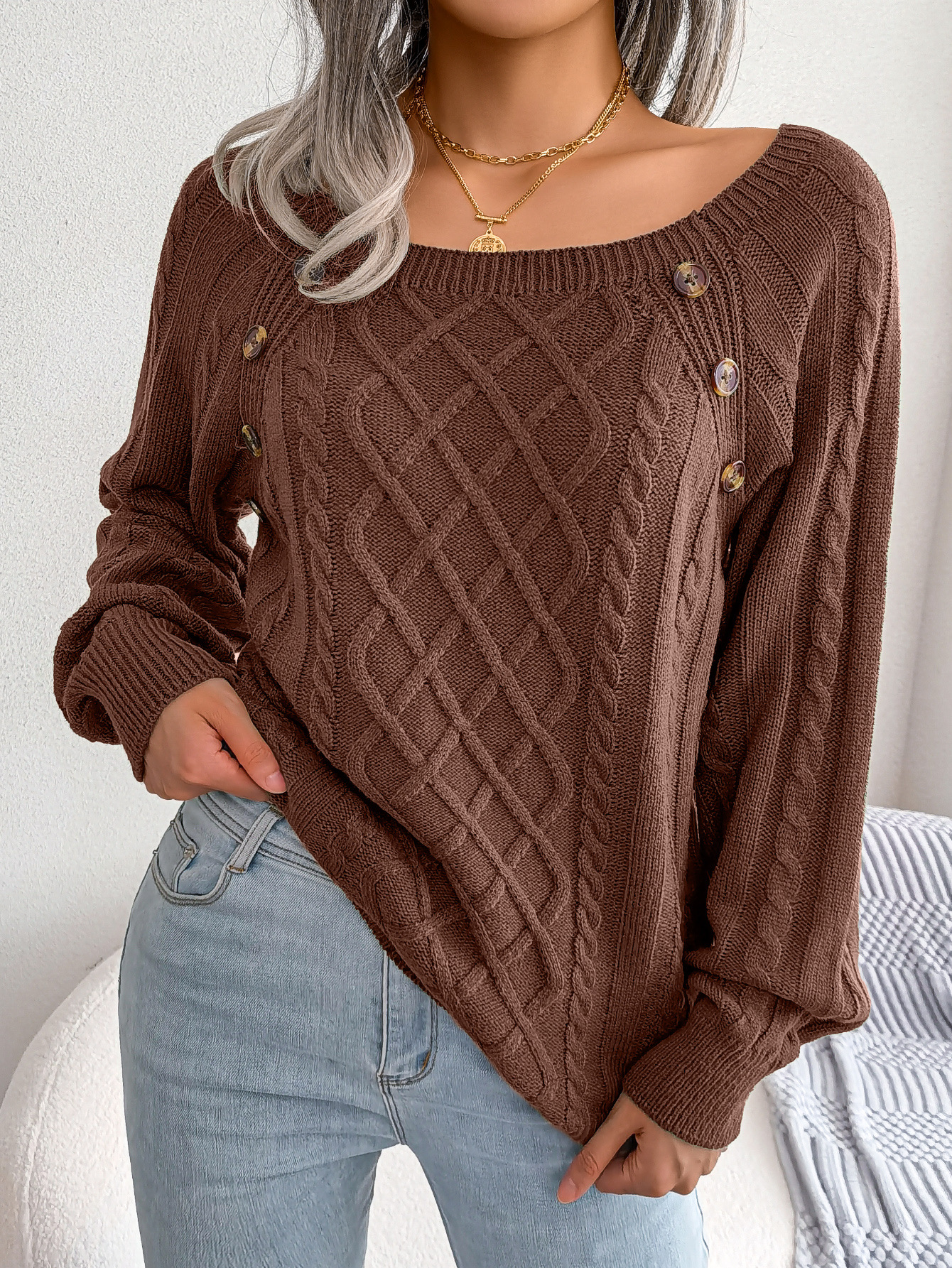 Klassischer Gemütlicher Pullover → Bequemer Winterpullover Soft