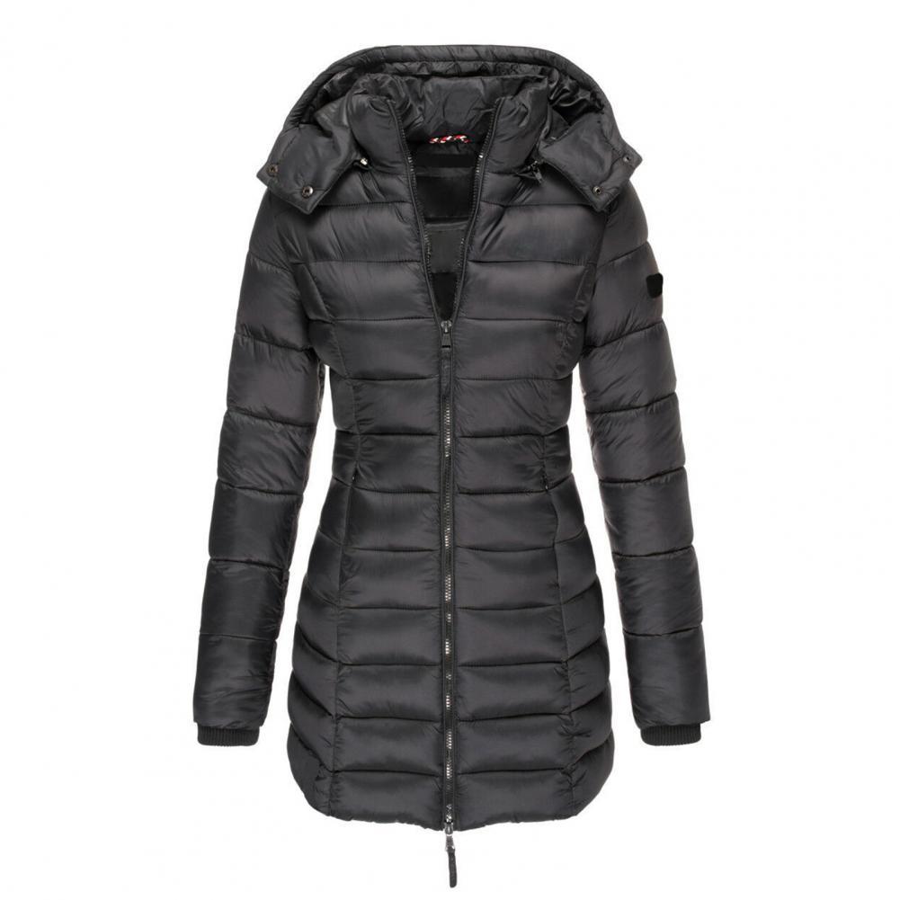 Damen Winterjacke Slimfit Kapuze Wärme & Stil