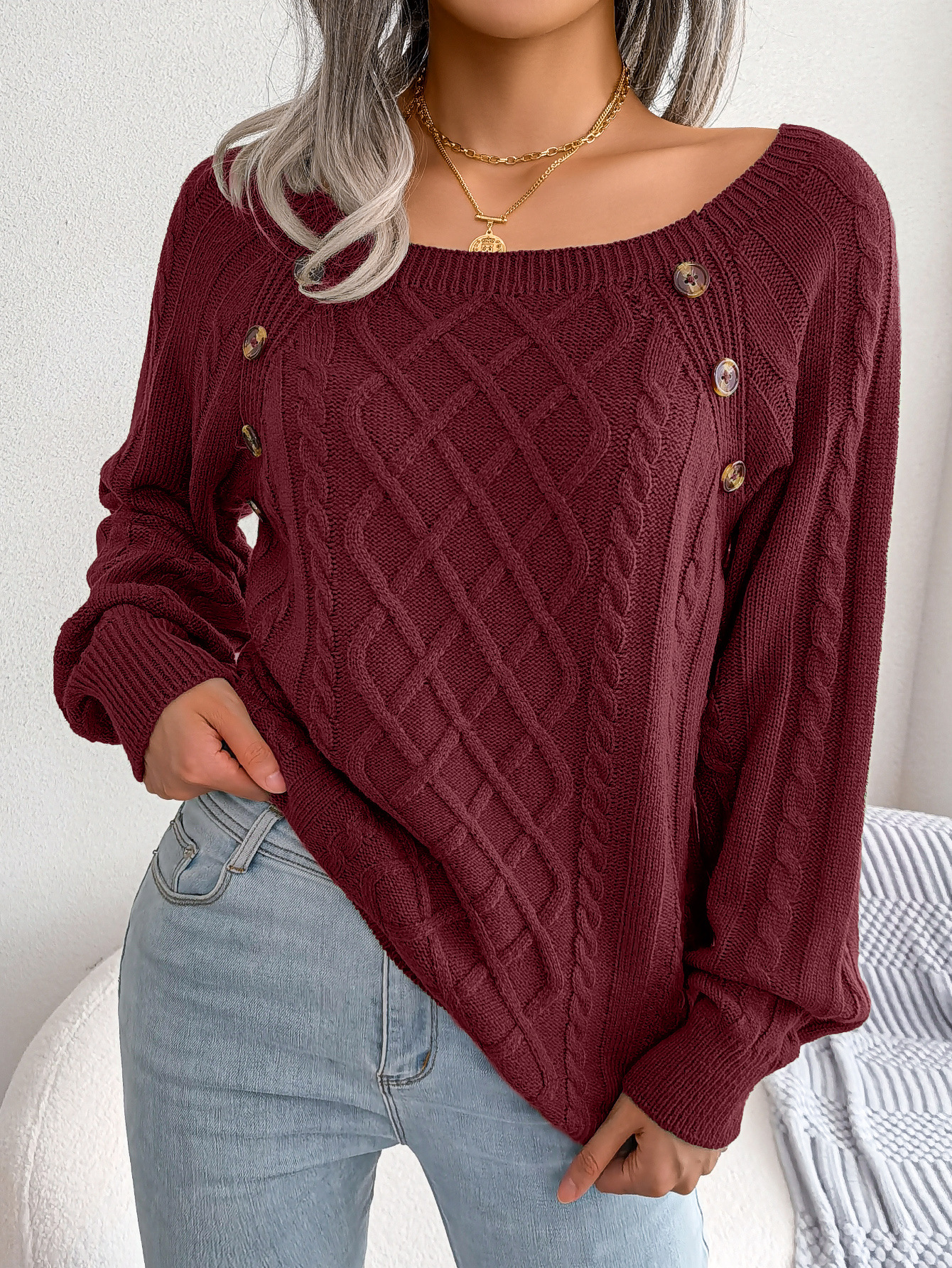 Klassischer Gemütlicher Pullover → Bequemer Winterpullover Soft