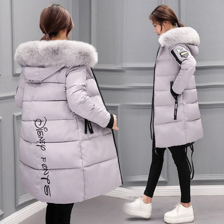 Elegant Wintermantel Damen Hoch Tailliert Pelz Kragen - IdealeKleiden