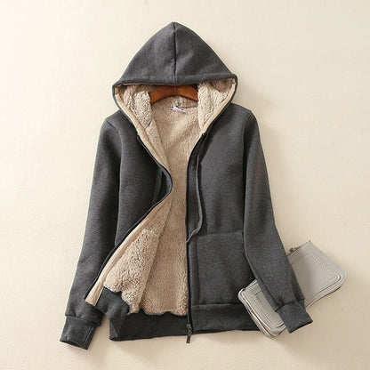 Kapuzenjacke Sherpa Weich Gefüttert
