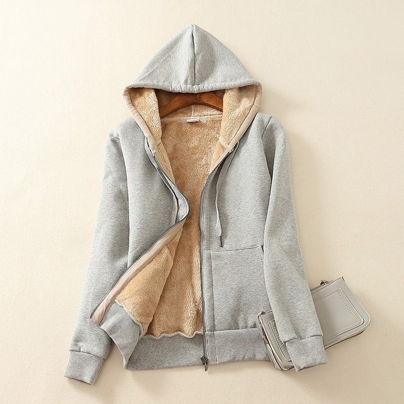 Kapuzenjacke Sherpa Weich Gefüttert