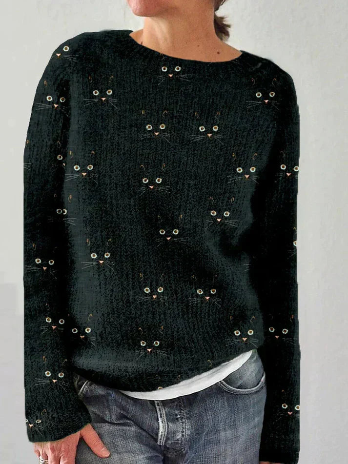 Katzen Sweatshirt Mode Design