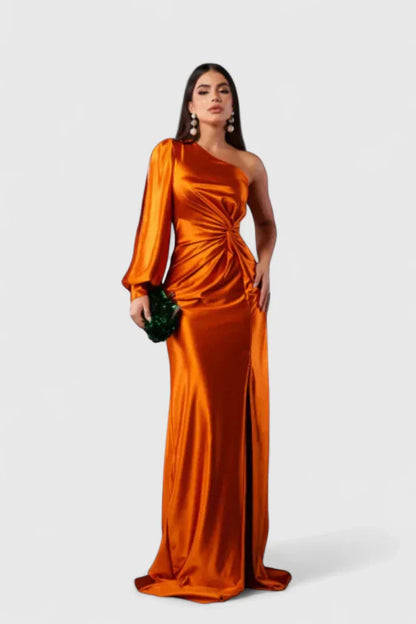 Elegantes Damen Abendkleid mit einer Schulter