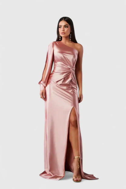 Elegantes Damen Abendkleid mit einer Schulter