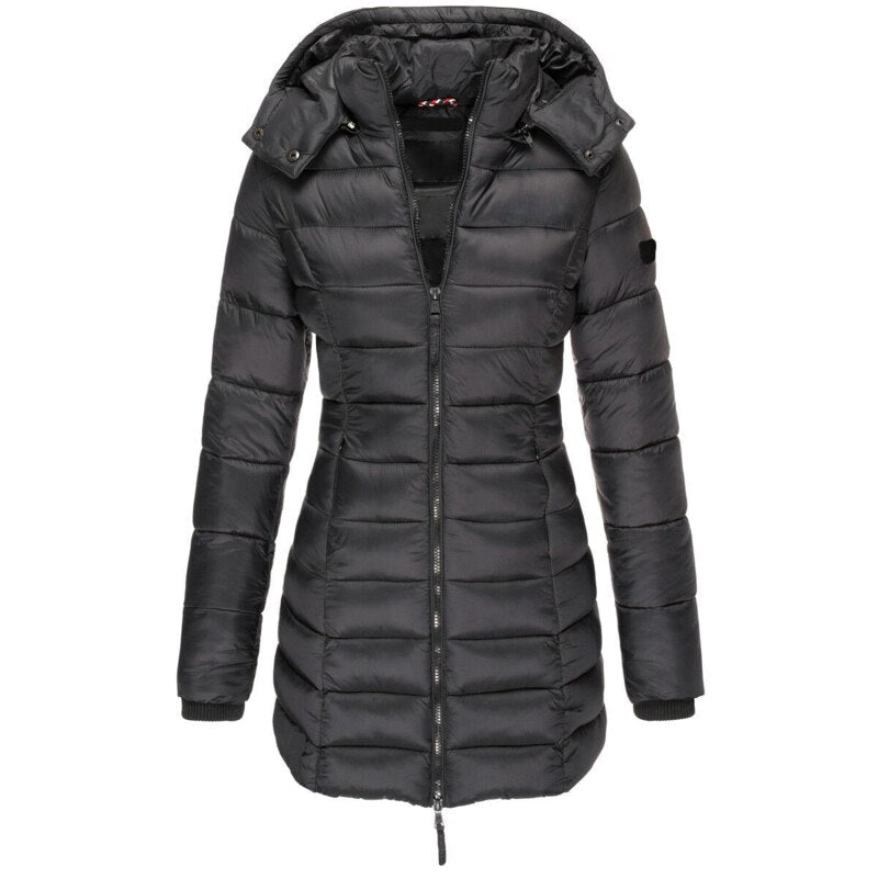 Winter Daunenmantel Lang Elegant