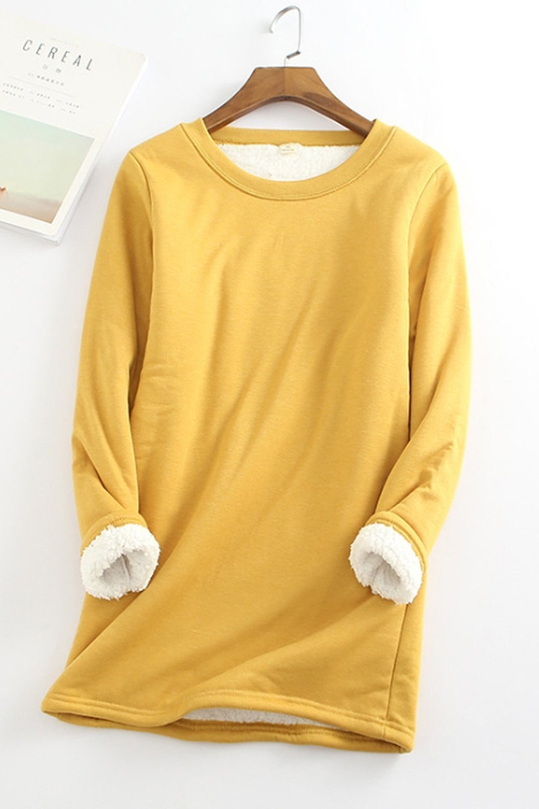 Bequemes Sweatshirt Damen Lockere Fit Weich Fleece - IdealeKleiden