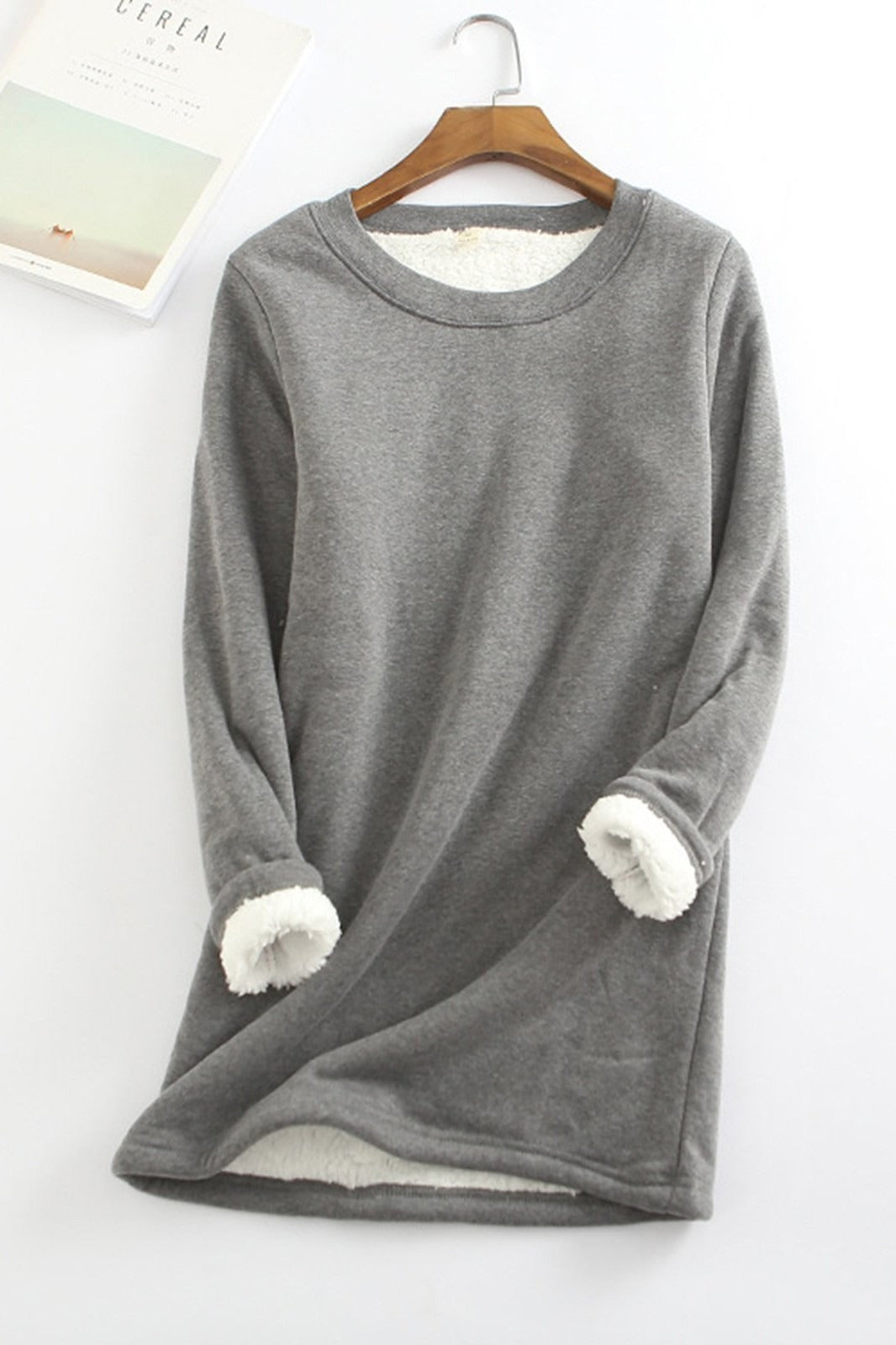 Bequemes Sweatshirt Damen Lockere Fit Weich Fleece
