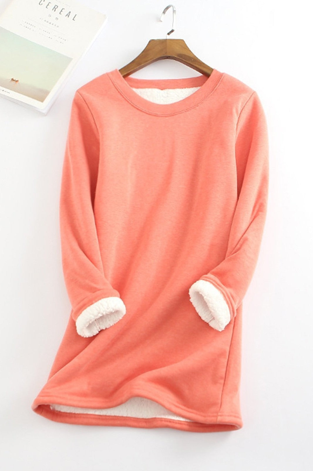Bequemes Sweatshirt Damen Lockere Fit Weich Fleece
