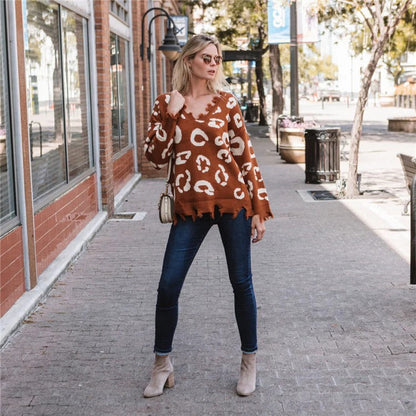 Große Strickjacke Übergröße Batik Muster Rundhals