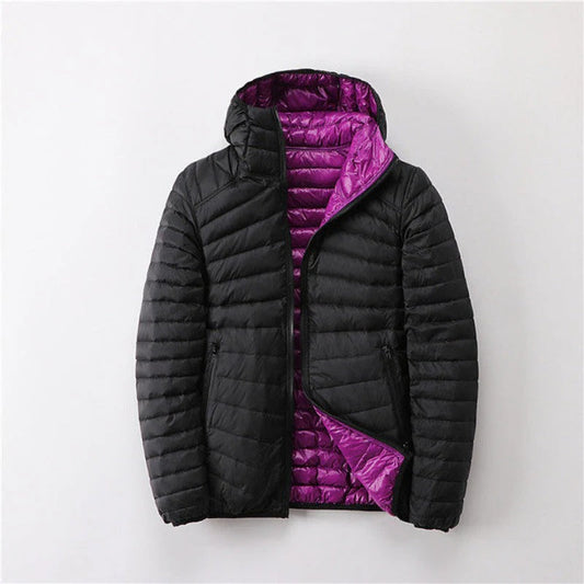 Winddichte Steppjacke Mit Kapuze - IdealeKleiden