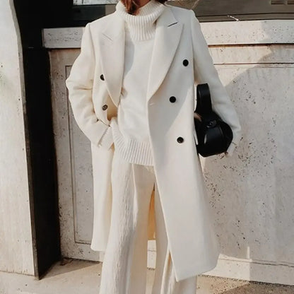 Eleganter Trenchcoat Damen Taillierte Form Wollqualität Klassisch