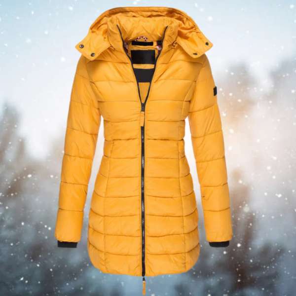 Winterjacke Damen Slim Fit Lang Isoliert