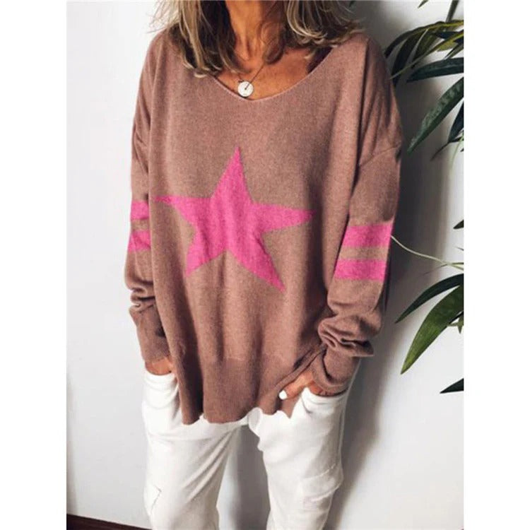 Bequeme Sweater Damen Lange Ärmel Weich